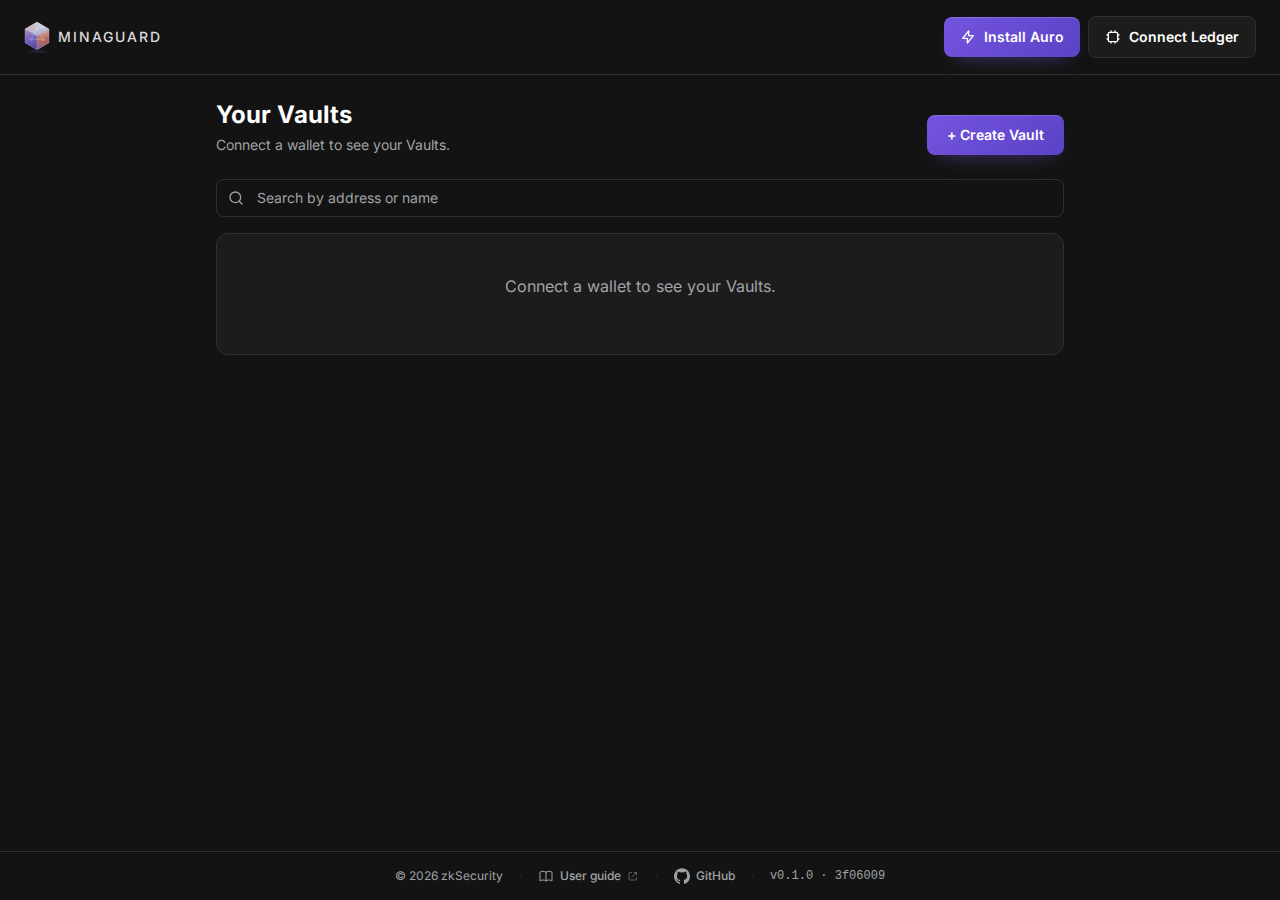 The connect-wallet screen